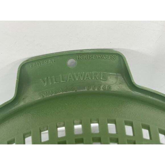 Vintage Villaware Avocado Green Colander Unbreakable Strainer Federal Housewares - Picture 8 of 11